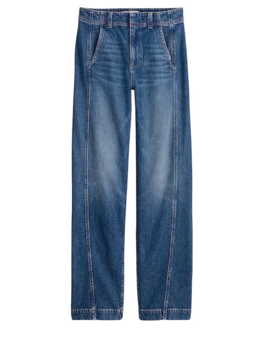 NWT: Madewell Tapered Denim Trousers, Size W 26 - Picture 5 of 13